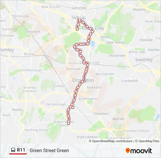 R11 Bus Line Map