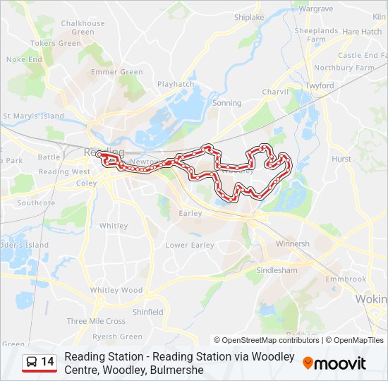 14 Bus Line Map