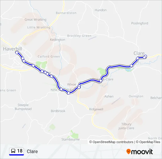 18 Bus Line Map