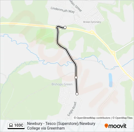103C Bus Line Map