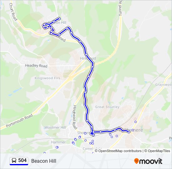 504 bus Line Map