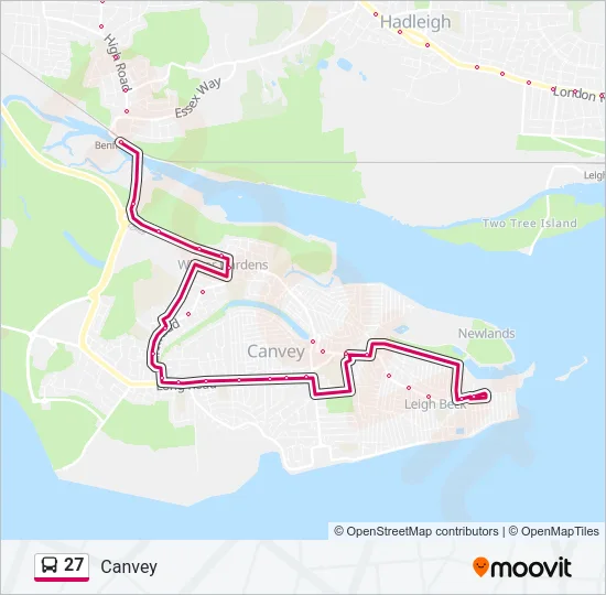 27 Bus Line Map