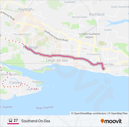 27 bus Line Map