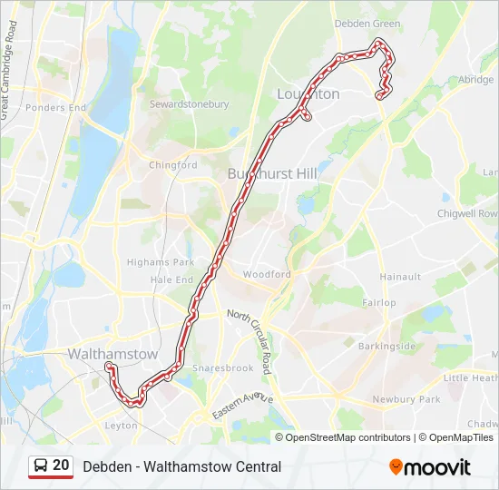 20 Bus Line Map