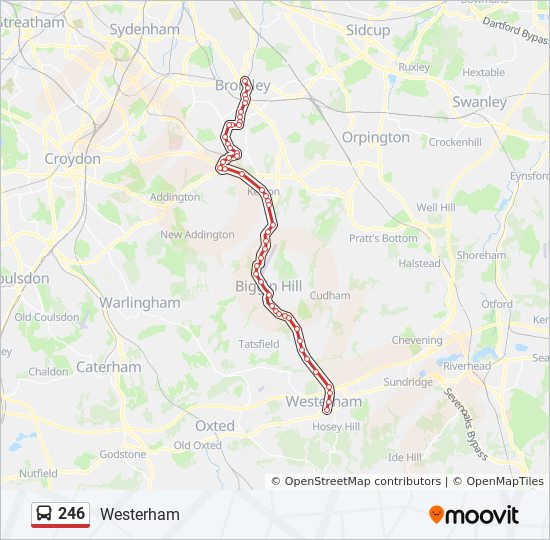 246 Route Schedules, Stops & Maps Westerham (Updated)