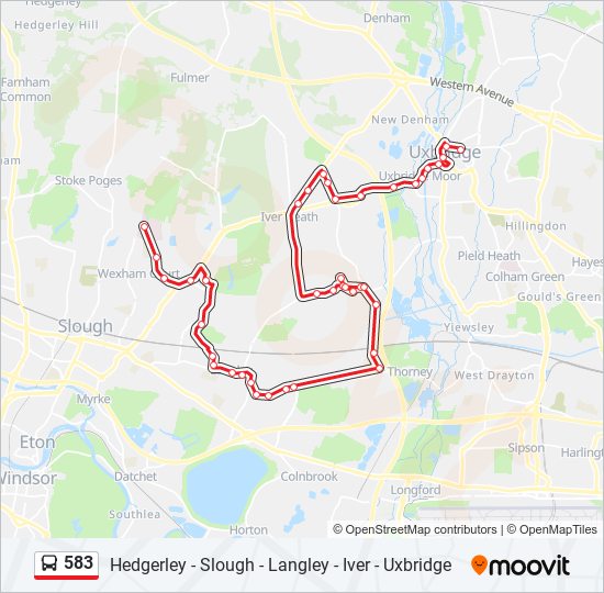 583 bus Line Map