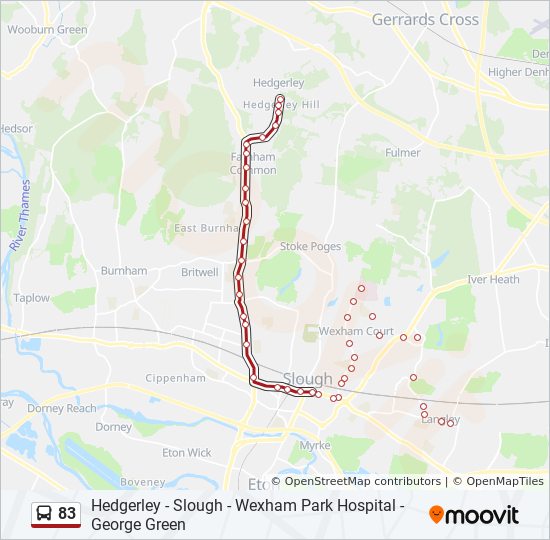 Bus 83 Route Map 83 Route: Schedules, Stops & Maps - Hedgerley (Updated)