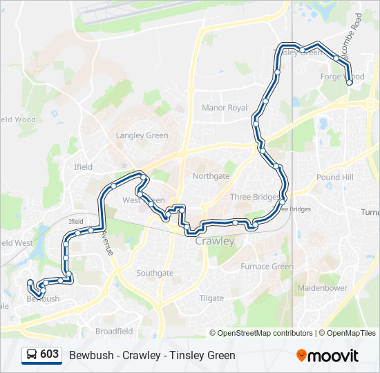 603 bus Line Map