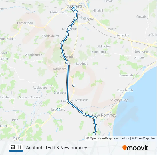 11 Bus Line Map
