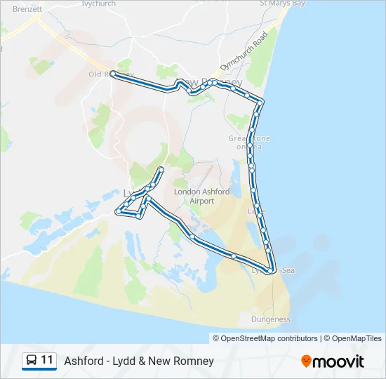 11 Bus Line Map