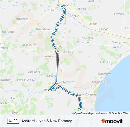 11 Route: Schedules, Stops & Maps - Lydd (Updated)