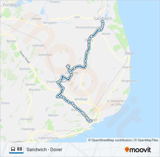 88 Bus Line Map