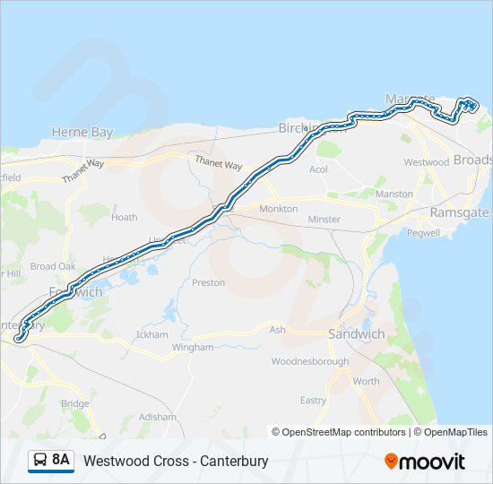 8A bus Line Map