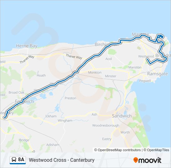8A Bus Line Map