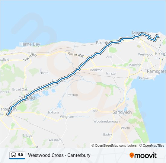 8A bus Line Map