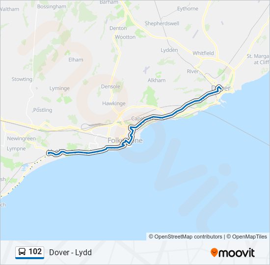 102 bus Line Map