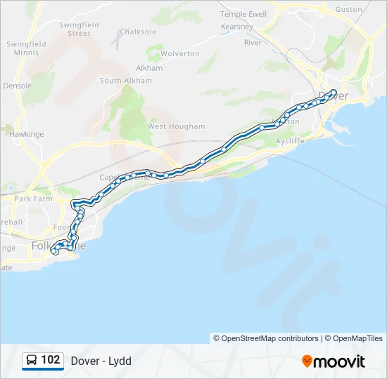 102 Bus Line Map