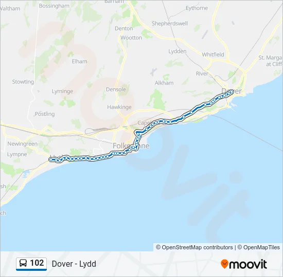 102 Bus Line Map