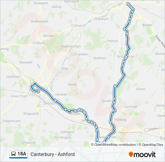18A Bus Line Map
