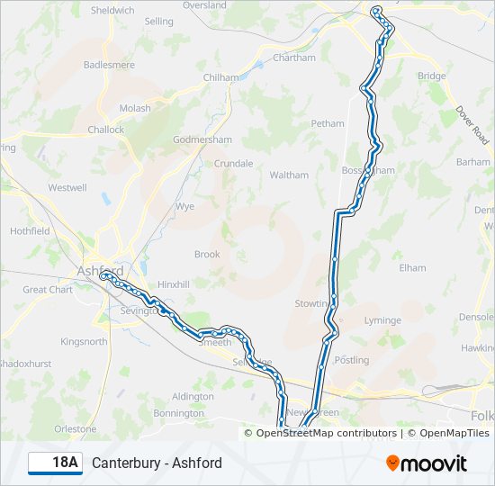 18a Route: Schedules, Stops & Maps - Ashford (Updated)