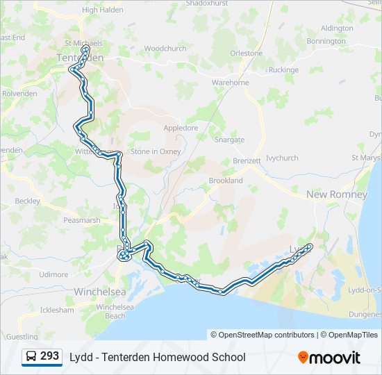 293 bus Line Map