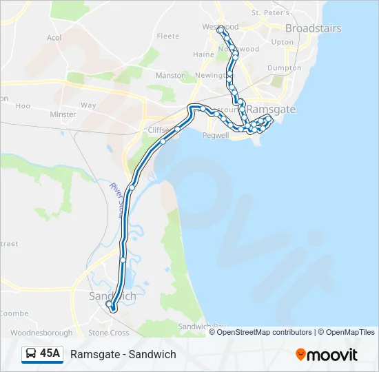 45A Bus Line Map