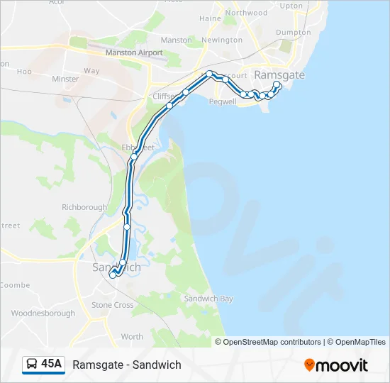45A Route: Schedules, Stops & Maps - Ramsgate (Updated)