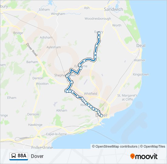 88A bus Line Map