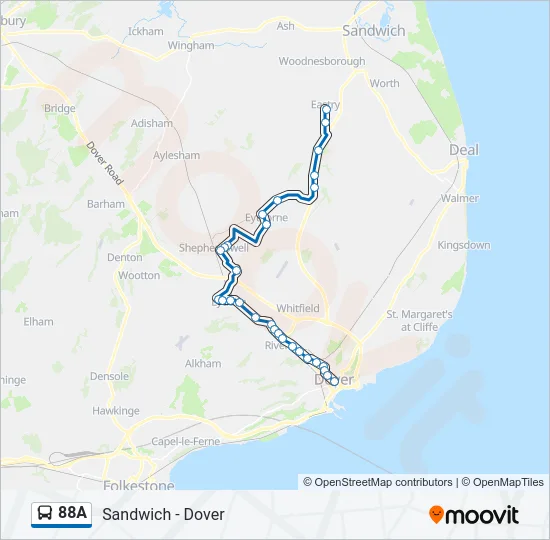 88A Bus Line Map