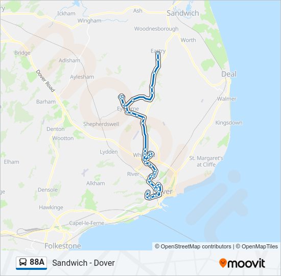 88A Bus Line Map