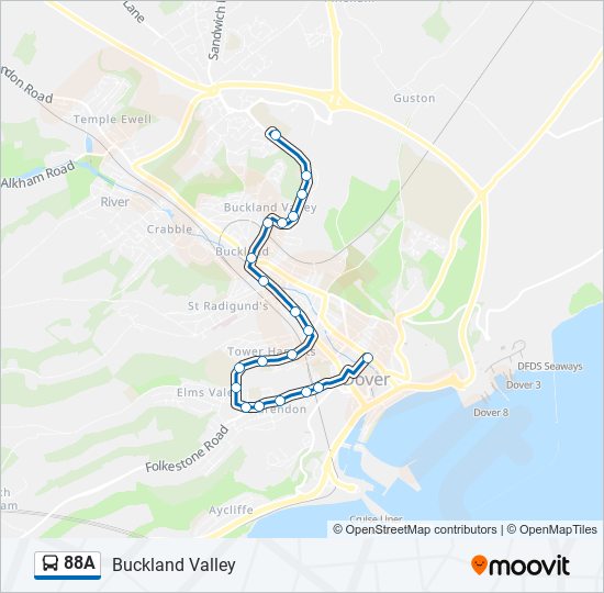 88A bus Line Map