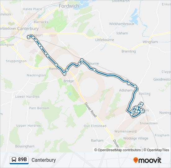 89B Bus Line Map