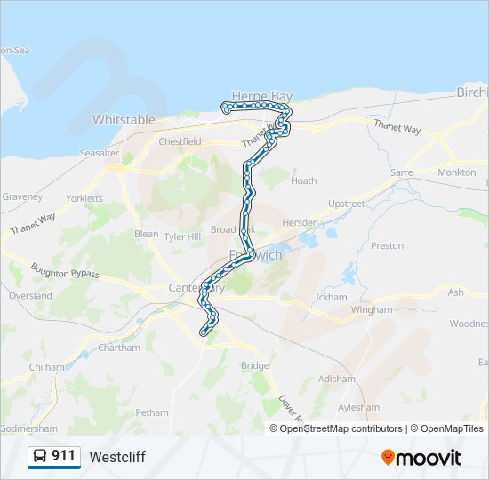 911 Bus Line Map
