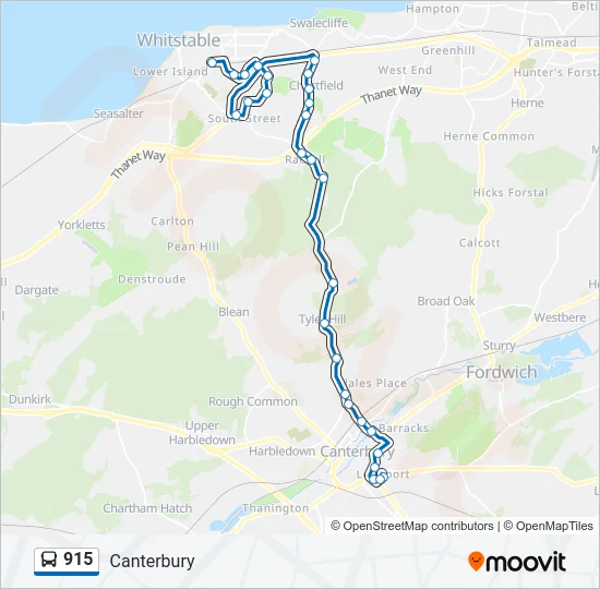 915 Bus Line Map