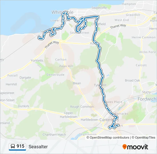 915 Bus Line Map