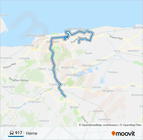 917 Bus Line Map