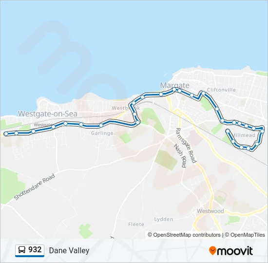 932 Bus Line Map