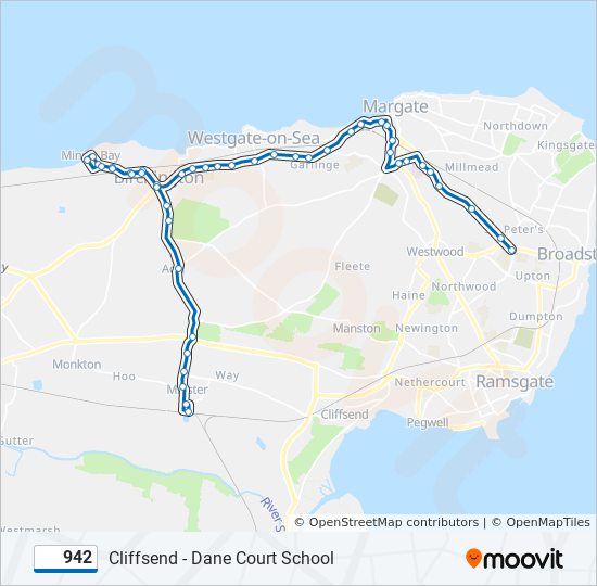 942 bus Line Map