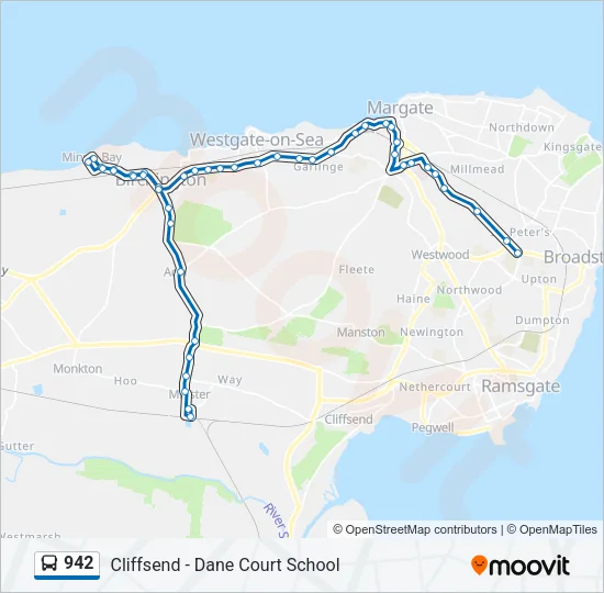 942 Bus Line Map