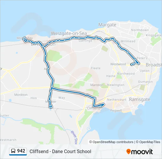 942 Bus Line Map