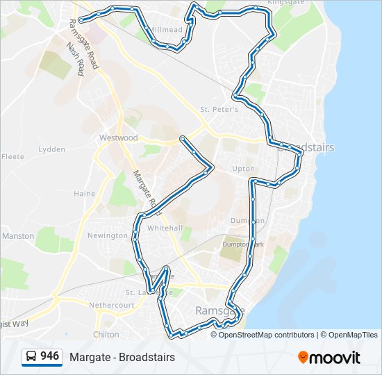 946 bus Line Map