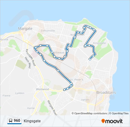 960 Bus Line Map