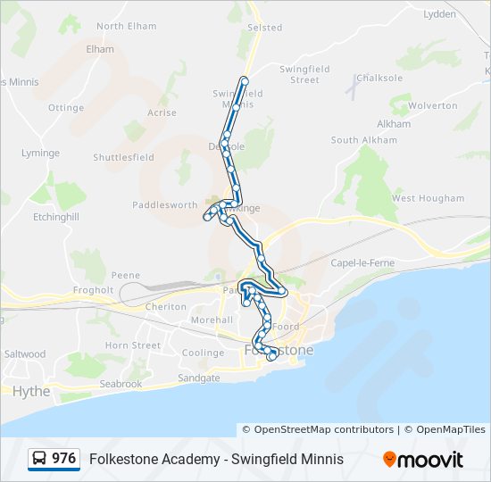 Bus 976 Route Map 976 Route: Schedules, Stops & Maps - Folkestone (Updated)