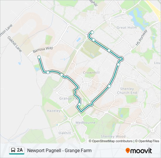 2A Bus Line Map