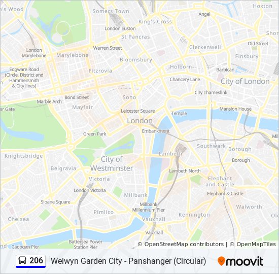 206 Route Schedules Stops Maps Welwyn Garden City