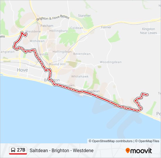 27B Bus Line Map