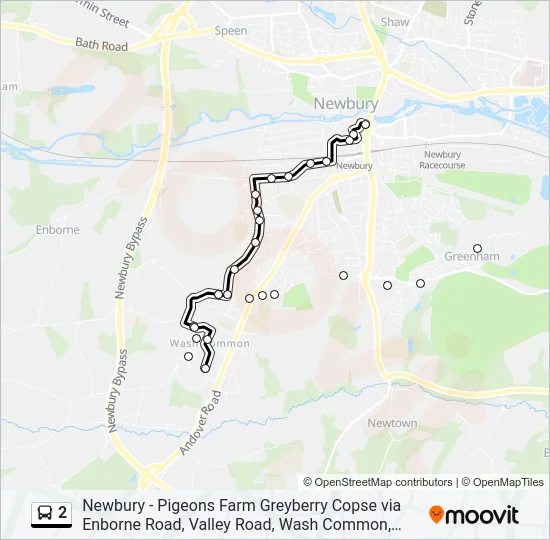 2 Bus Line Map