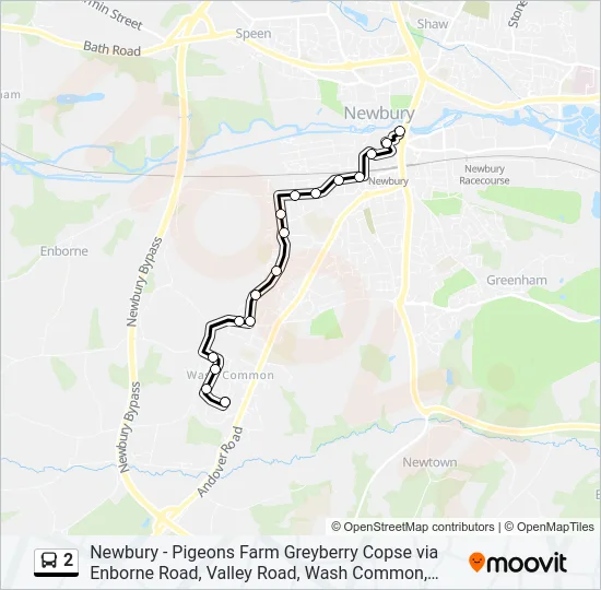 2 Bus Line Map