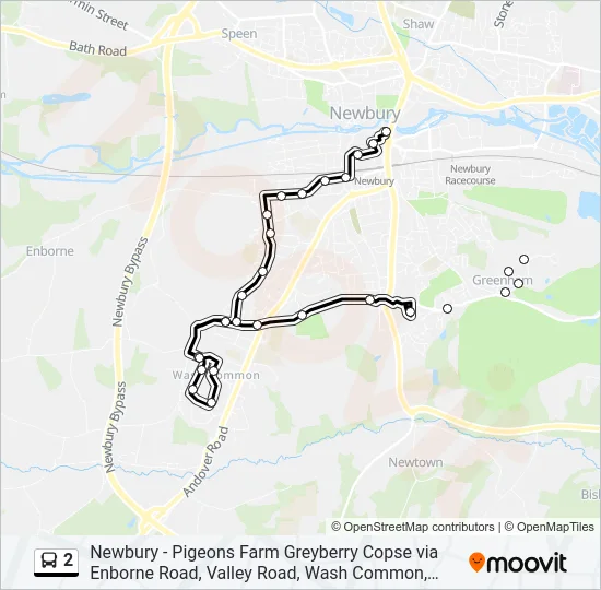 2 Bus Line Map