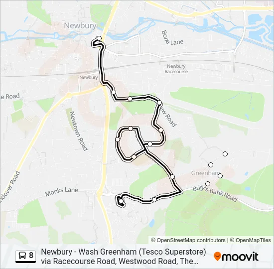 8 Bus Line Map